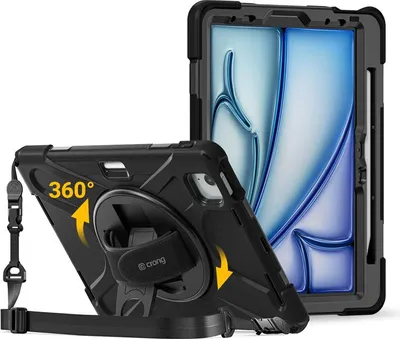 Obrázok produktu pre Crong Defender Plus – ochranné puzdro pre iPad Air 11” (2026 – 2024) / iPad Air 10,9” (5. – 4. generácia) (čierne)