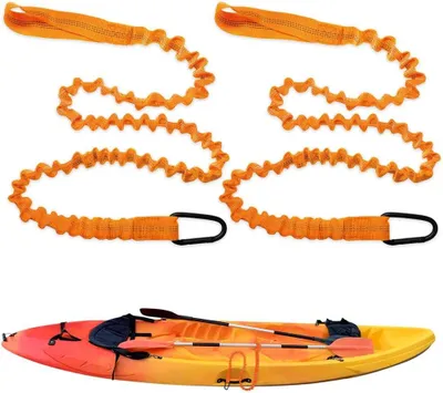 Imagen del producto de Cuerda de seguridad Paddelleine de 1,5 metros, elástica, con mosquetón, para kayak y tablas de paddle surf (SUP)