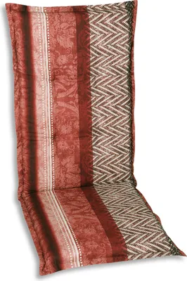 Produktbild von GO-DE Textil, Sessel-Auflage  mittel, Zick Zack Streifen rot, 19248-25