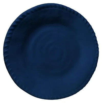 Produktbild von Dessertteller aus blauem Melamin mit geriffeltem Rand, 23 x 23 x 2 cm – 6er-Set