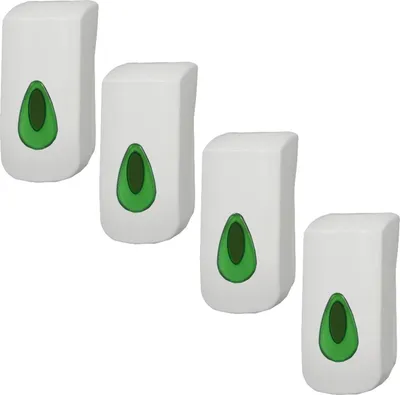Produktbild von 4 PlastiQline Schaumseifenspender - 400 ml - Kunststoff - Seifenspender grün
