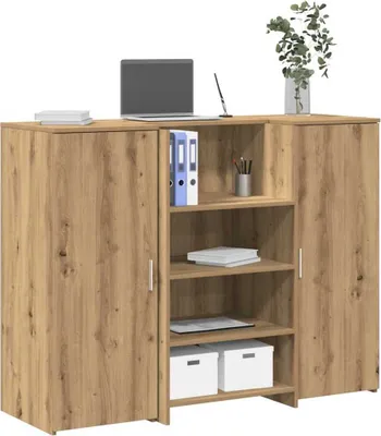 Produktbild von "2026 Promotion" Empfangstheke Artisan-Eiche 135x50x103,5 cm Holzwerkstoff - Schreibtische CC17877