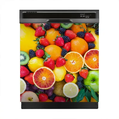 Produktbild von Aufkleber sticker 60x60 cm Dekorative folie Spülmaschine - Farbige Früchte