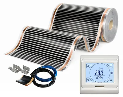 Obrázok produktu pre Elektrické podlahové vykurovanie – infračervená fólia, šírka 100 cm, výkon 150 W/m²