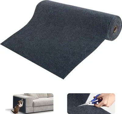 Produktbild von Kratzmatte für Katzen - Kratzschutz für Möbel - 1 Stück - Dunkelgrau - 200 x 40 cm
