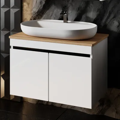 Produktbild von Waschtisch-Set Venus | Waschtisch mit Unterschrank | Badmöbel 80 cm Waschbecken