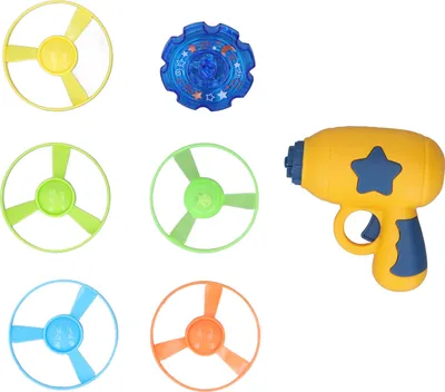 Productafbeelding van Kinderspeelgoed: vliegende schijf met gyroscoop, LED-licht, interactief, veilig, draagbaar, elektronisch, geschikt voor buitenshuis