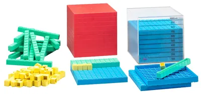 Produktbild von WISSNER® RE-Plastic Dienes Dezimal Rechensatz (132 Teile) – Mathe