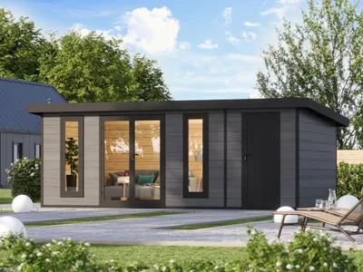 Produktbild von WPC Gartenhaus Modell Panorama 2-Raum