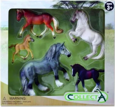 Produktbild von Set mit 5 Collecta Pferdelebensfiguren