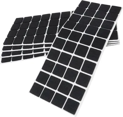 Produktbild von Adsamm® | 200 x selbstklebende Filzgleiter / Schwarz / 25x25 mm / quadratisch / Möbelgleiter aus Filz mit 3.5 mm Stärke