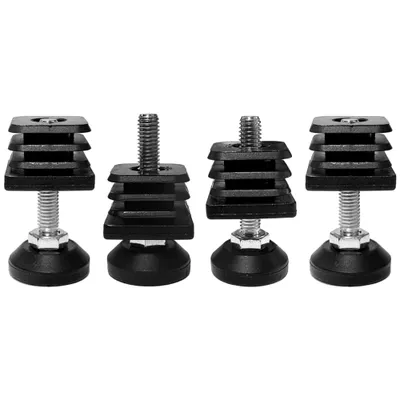 Produktbild von 4x Gewindestopfen stopfen 20 x 20 mm vierkantrohr stellfuß einstellbar schraubfuß möbelfuß
