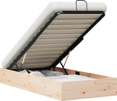 Obrázek produktu pro vidaXL Postel s úložným prostorem Ottoman, přírodní, 100 x 200 cm