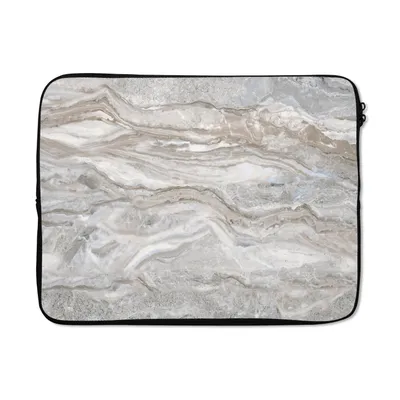 Produktbild von MuchoWow® Laptop Hülle 15 Zoll Marmor - Textur - Grau Laptoptasche - Laptoptasche - Sleeve - Rundum-Schutz