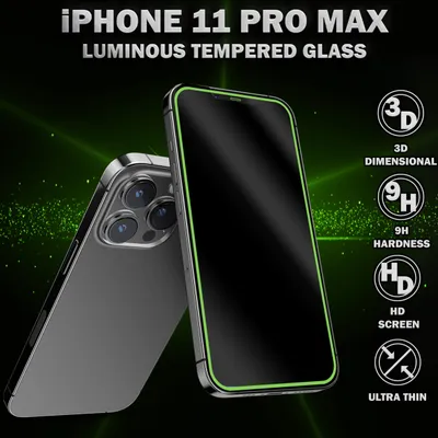 Produktbild von 1-Pack iPhone 11 Pro Max Displayschutzfolie - Gehärtetes Glas 9H - Super Qualität 3D