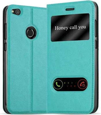 Obrázek produktu pro Cadorabo Protective Case for Huawei P8 LITE 2017 / P9 LITE 2017 Case in Turquoise Pouzdro na mobilní telefon typu kniha Cover Etui