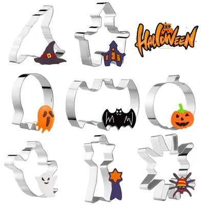 8er-Set Halloween-Ausstechformen aus Edelstahl