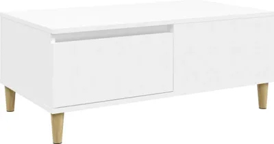 Obrázok produktu pre Konferenčný stolík biely 90x50x36,5 cm spracované drevo
