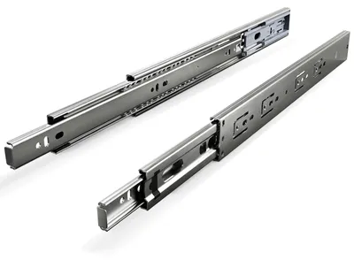 Produktbild von ISOISL 1 Paar Schubladenschienen 400 mm mit Dämpfung, Vollauszug 3-teilig, leise kugelgelagerte Auszüge für Möbel und Schubladen
