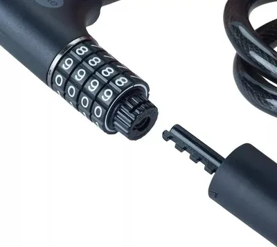 Immagine prodotto di Cavo per bicicletta Yale con serratura a combinazione e chiave - YCC0/12/100/2 Nero