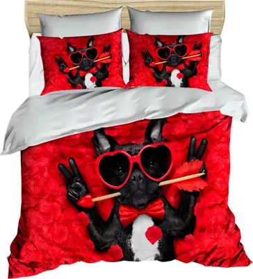 Immagine prodotto di L'Essentiel Linge de Maison, 212, Set copripiumino king size (FR), 100% POLIESTERE MICROSATINATO, Rosso, 240 x 220 cm