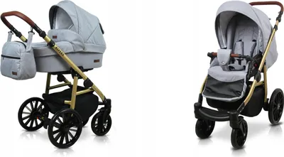 Produktbild von BabyLux® Aspero | 2in1 Kinderwagen Set | Silver Flex | Kombikinderwagen | Kinderwagenset | Buggy