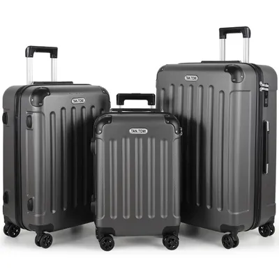 Produktbild von Kofferset 3-Tlg Reisekoffer Koffer Kofferset Trolleys Hartschale, 4 Rollen, Trolley Handgepäck Große Kapazität mit 4 Rollen und Zahlenschloss