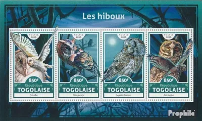 Produktbild von Briefmarken Togo 2016 Mi 7849-7852 Kleinbogen (kompl. Ausgabe) postfrisch Eulen