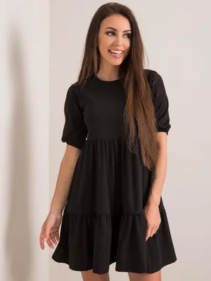 Productafbeelding van Rue Paris - Minijurk voor dames, model Begi, kleur zwart, maat S