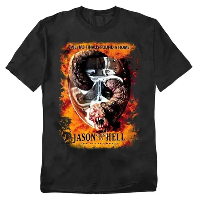 Immagine prodotto di Maglietta unisex per uomo/donna, ispirata al film "Venerdì 13" - "Jason Goes To Hell", modello TV37863 (taglia XL), colore nero