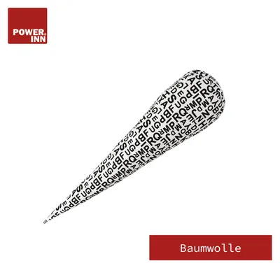 Produktbild von POWER INN® Schultütenkissen ca. 70 cm | Weiß mit schwarzen Buchstaben