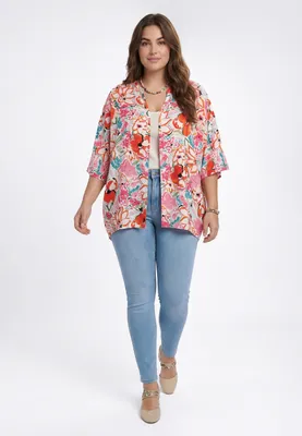 Produktbild von joella damen bluse plus size - rose, XXL