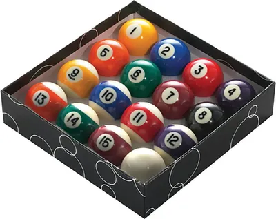 Image de Jeu de boules de billard PowerGlide - résine multicolore, 57,2 mm, pour table de billard