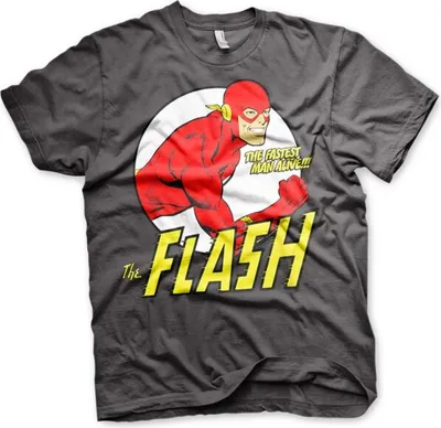 Produktbild von The Flash - Fastest Man Alive T-Shirt - Small - Dark-Grey