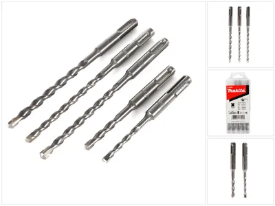 Produktbild von Makita D-03888  SDS Plus 5 tlg. Hartmetall Bohrer Set für Mauerwerk und Beton