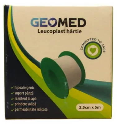 Zdjęcie produktu dla Geomed, Geomed, Leukoplast, Papier, 2,5 cm x 5 m