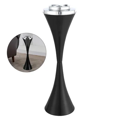 Produktbild von Outdoor Aschenbecher mit Deckel & Auffangbehälter, Edelstahl rostfrei, windfest, große Kapazität, inkl. Zigarettenbox, ideal für Außenbereiche