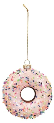 Obrázek produktu pro Vánoční ozdoba – Donut – Sklo – 9,5 x 3,5 cm
