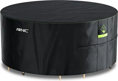 Produktbild von Famanu Runde Tischabdeckung für Gartenmöbel - UV-beständig und reißfest - Ø215x71cm