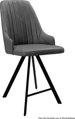 Produktbild von Thekenstuhl (4er-Set) Demeter 52x108x60 Schwarz/Grau