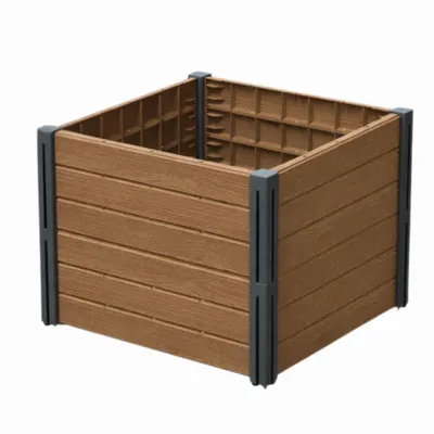 Produktbild von Fortena Hochbeet Gartenbeet Modular 75,6 x 25 cm Kunststoff Holzoptik Braun