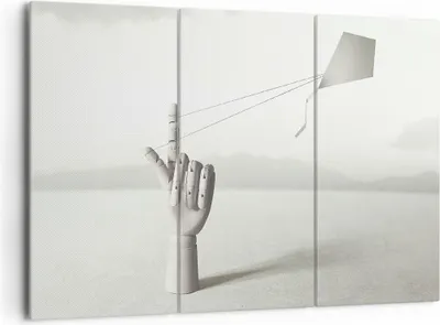 Produktbild von Bild auf Leinwand - Leinwandbild - 3 Teile - Modern Hand Drachen - 165x110cm - Wand Bild - Wanddeko - Wandbilder - Leinwanddruck - Bilder - Wanddekoration - Leinwand bilder - Wandbild - CE165x110-4697