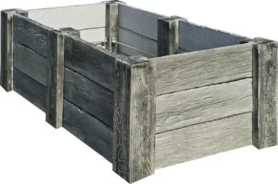 Produktbild von Beton Hochbeet Big Antik geweißt mit vormontiertem Gewinde 220 cm x 120 cm x 69 cm