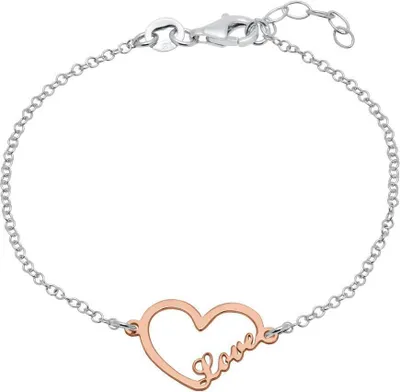 Produktbild von Herzarmband Love 925er Silber rosé