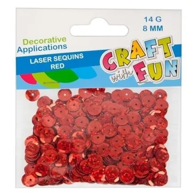 Image de Paillettes laser 8mm rouge
