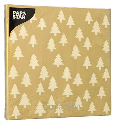 Immagine prodotto di 300 tovaglioli Papstar, 3 veli 1/4 di piega 40 cm x 40 cm Mini Sapins 89530
