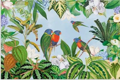 Produktbild von ARTland Wandbild Alu für Innen & Outdoor Papagein im tropischen Regenwald Größe: 120x80 cm