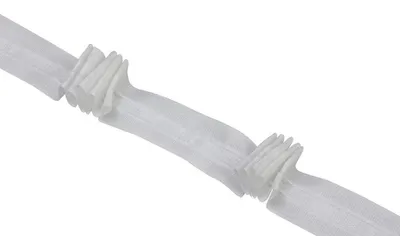 Plooiengordijnband, 100% Polyester, Weiß, 1000 m