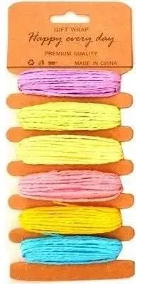 Immagine prodotto di Ficelle di carta dai colori pastello, 6 colori - Galeria Hobby