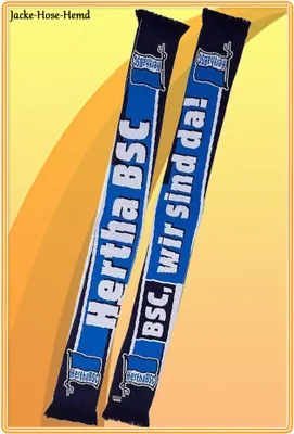 Produktbild von Schal Hertha BSC Berlin Schwarz Blau Weiss Fanschal Logo Fahne Wir sind da!